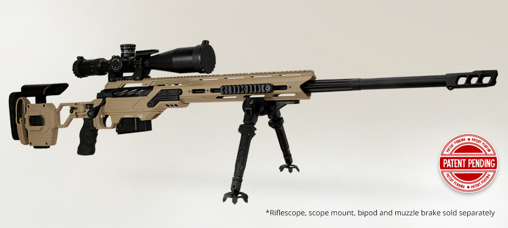 Cadex Kraken Multi-Caliber rifle 338LM NRA Blue/Black 30 MOA "A" Bolt knob