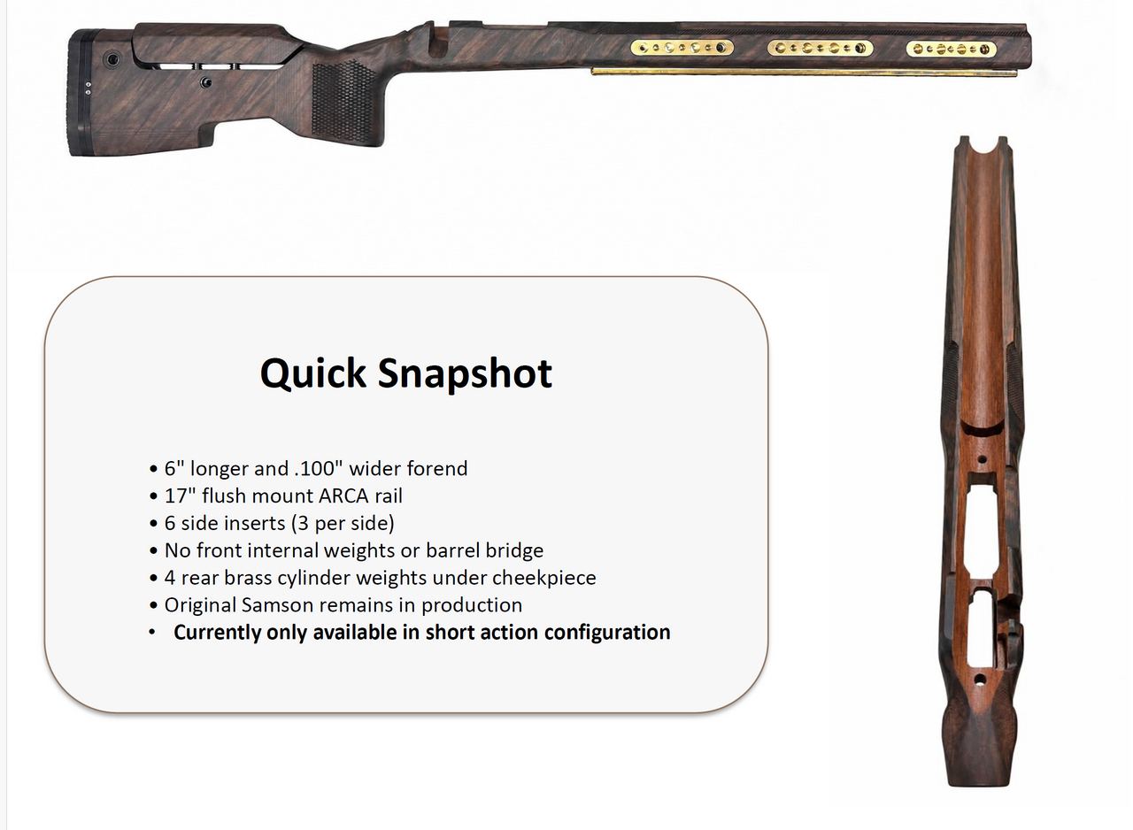 Foundation Stocks Samson XT 700SA (Vudoo) RH M5 DBM Brass Weight Centurion Grip