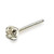 1.5 mm Sterling Silver Prong Set Clear Color Nose Pin