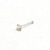 Sterling Silver Square Clear Color Nose Pins