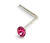 1.5 mm Sterling Silver Multi Color Nose Pin