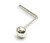 2 mm Rhodium Plated Sterling Silver Ball Nose Pin