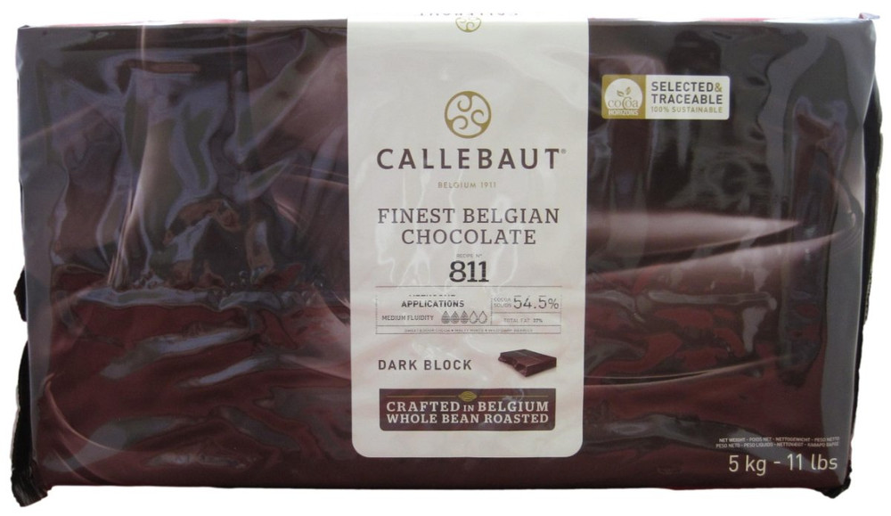 Callebaut 811 Dark Chocolate Couverture Block.
