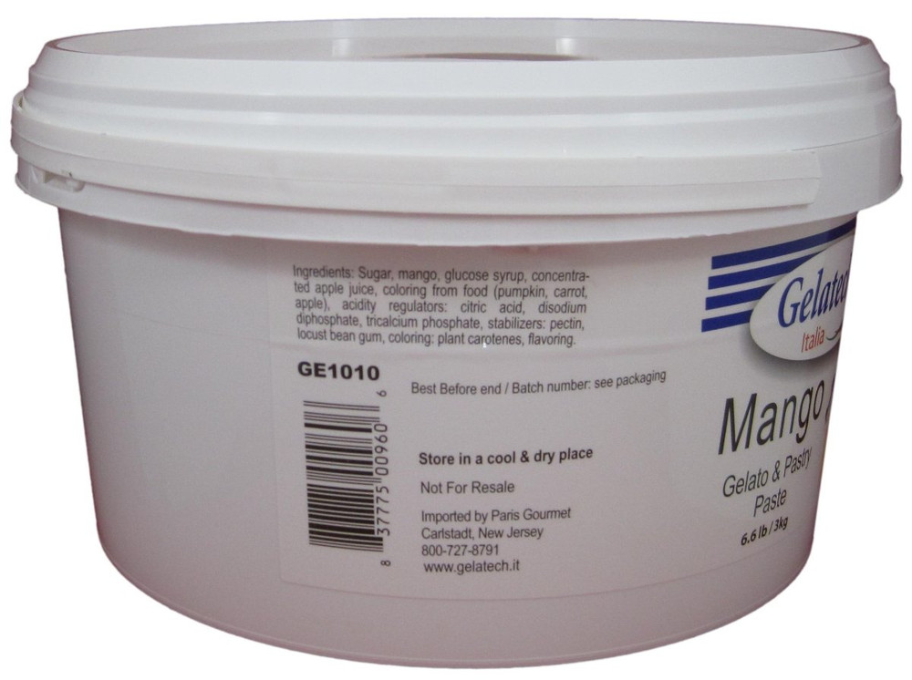 Gelatech Mango Flavoring Paste for Gelato, Ice Cream, Sorbetto, and Pastry.