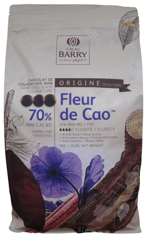 Cacao Barry Fleur de Cao Dark Chocolate Couverture.