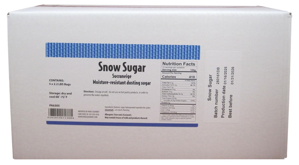 Pastry 1 Snow Sugar 11 Lbs.