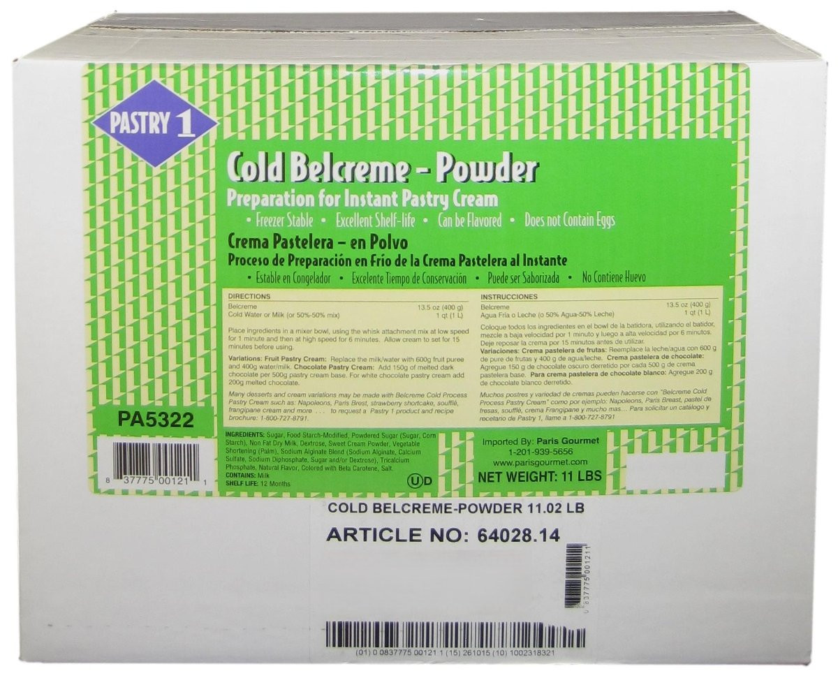 Pastry Cold Methods Pastry Cream Powder, Cold Process - 11 Lbs | Pike Global Foods