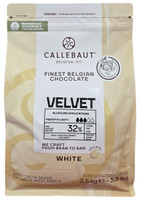 Callebaut Velvet White Couverture Chocolate for Baking and Pastry Use.