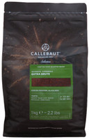 Front of Callebaut Extra Brute cocoa powder bag, 1 kg, showing the label with Belgian Callebaut branding and the dark red alkalized cocoa.