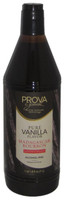 Front of Prova Gourmet alcohol free Madagascar Bourbon vanilla extract bottle, 33.8 oz, showing the dark amber liquid and French brand label.