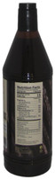 Side panel of Prova Gourmet alcohol free Madagascar Bourbon vanilla extract bottle, 33.8 oz, showing nutrition facts and usage guidance.