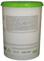 Side panel of PreGel Gianduia dark chocolate hazelnut flavoring paste bucket, showing the ingredient list, nutrition information, and usage notes.