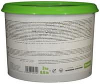 Side panel of PreGel Cherry Fortefrutto gelato flavoring paste bucket, showing the ingredient list, nutrition information, and usage notes.