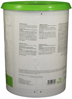 Side panel of PreGel Prontociocc sweetened chocolate gelato flavoring paste bucket, showing the ingredient list, nutrition information, and usage notes.