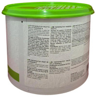 Side panel of PreGel Passion Fruit Fortefrutto gelato flavoring paste bucket, showing the ingredient list, nutrition information, and usage notes.