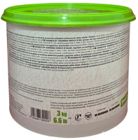 Side panel of PreGel Amarena Cherry Pieces in Kirsch Arabeschi bucket, 6.6 lb size, showing product information and storage guidance.
