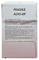Case of six PreGel Arabeschi Strawberry Extra dessert topping bottles, 13.2 lbs total, with the carton label and Italian branding.