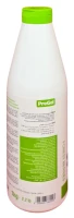 Second side panel of PreGel forest berries dessert topping bottle, showing usage guidance and storage details in multiple languages.