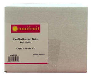 Amifruit Candied Lemon Strips for Chocolate and Pastry Use.