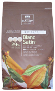 Cacao Barry Satin Blanc White Chocolate Couverture.