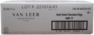 Vanleer Semi-Sweet Chocolate Chips 4000 Count 22 Lbs.