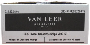 Vanleer Semi-Sweet Chocolate Chips 4000 Count 22 Lbs.