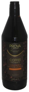Front of Prova Gourmet Colombian Arabica coffee extract bottle, 33.8 oz, showing the dark brown liquid and French brand label.