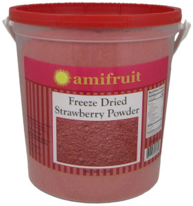 Amifruit Freeze Dried Strawberry Powder for Baking, Pastry, Chocolatier, Ice Cream and Gelato Use.