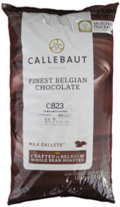 Callebaut C823 31.7% Milk Chocolate Callets 22 Lbs.