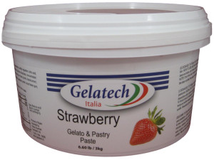 Gelatech Strawberry Flavoring Paste for Gelato, Ice Cream, Sorbetto, and Pastry.