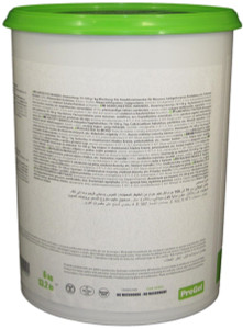 Front of PreGel Roasted Almond gelato flavoring paste bucket, 13.2 lb size, showing the product label and Italian branding.