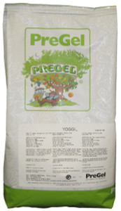 Front of PreGel Yoggi yogurt flavoring powder bag, 3.3 lb size, showing the product label and PreGel branding for the original yogurt flavor.
