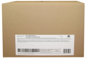 Callebaut Extra Brute cocoa powder case, 22 lbs, holding two 5 kg bags of Dutch process cocoa powder.