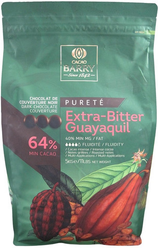 Guayaquil' 64% Dark Chocolate Pistoles - 11 Lbs | Pike Global Foods