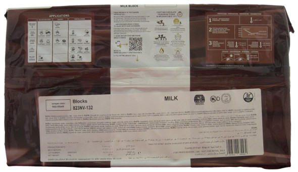 Callebaut 823 Milk Chocolate Couverture Block.