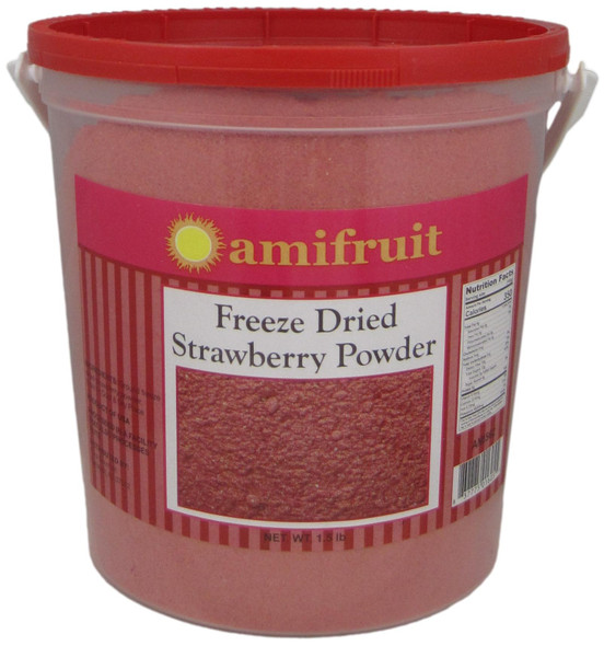 Amifruit Freeze Dried Strawberry Powder for Baking, Pastry, Chocolatier, Ice Cream and Gelato Use.