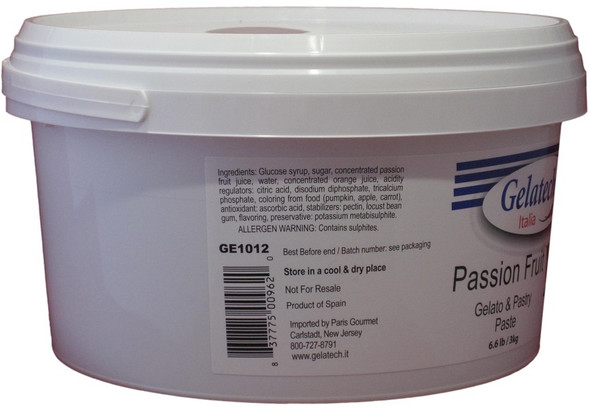 Gelatech Passion Fruit Flavoring Paste 6.6 Lbs. Gelatech Passion Fruit Flavoring Paste 6.6 Lbs.