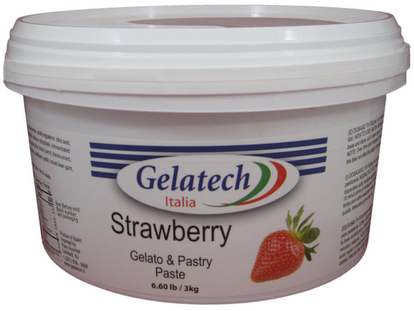 Gelatech Strawberry Flavoring Paste for Gelato, Ice Cream, Sorbetto, and Pastry.
