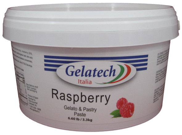 Gelatech Raspberry Flavoring Paste for Gelato, Ice Cream, Sorbetto, and Pastry.