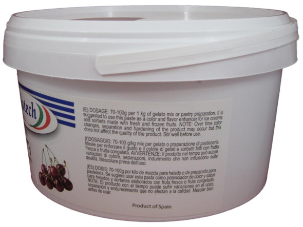 Gelatech Cherry Flavoring Paste for Gelato, Ice Cream, Sorbetto, and Pastry.