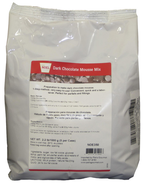 Cacao Noel Dark Chocolate Mousse Mix for Baking and Pastry Use.