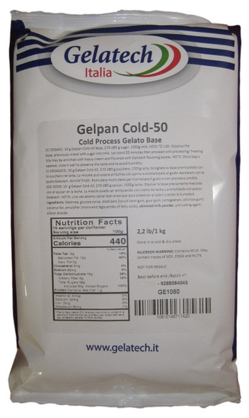 Gelatech Gelpan Cold 50 Gelato Base for both Gelato and Ice Cream Use.