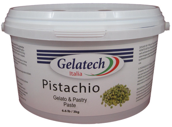 Gelatech 70% Pistachio Flavoring Paste for Gelato, Ice Cream, Sorbetto, and Pastry.