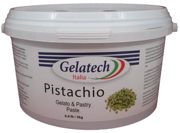 Gelatech 70% Pistachio Flavoring Paste for Gelato, Ice Cream, Sorbetto, and Pastry.