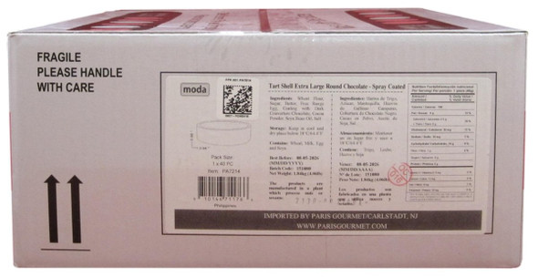 Moda Chocolate Tart Shells 4" 40 Pieces.