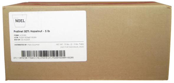 Cacao Noel 50% Hazelnut Praline Paste for Pastry, Baking, and Chocolate Making.