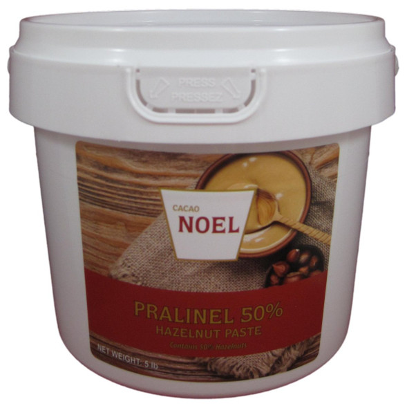 Cacao Noel 50% Hazelnut Praline Paste for Pastry, Baking, and Chocolate Making.