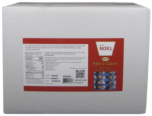 Cacao Noel Pate a Glacer White Chocolate Compound 22 Lbs. Cacao Noel Pate a Glacer White Chocolate Compound 22 Lbs.