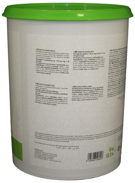 PreGel Choco-Hazelnut Flavoring Paste for Gelato, Ice Cream, and Pastry Use.