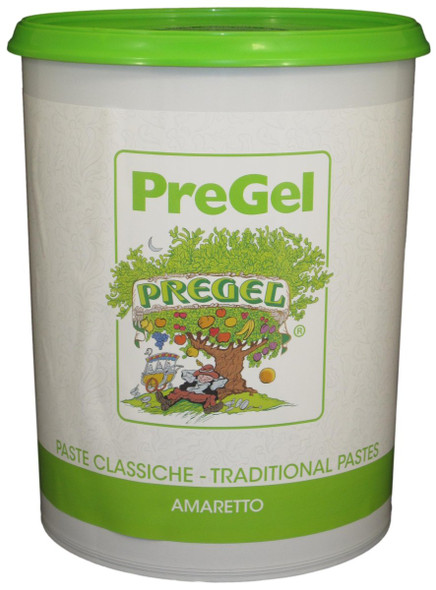 PreGel Amaretto Flavoring Paste for Gelato, Ice Cream, and Pastry Use.